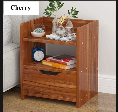 Picture of Timber Furniture Nightstand Bedside Table Falling 1-drawer 1-compartment Bedroom Simple Storage Cabinet Side table Design by Timber  Furniture 20x16x12" - Beige