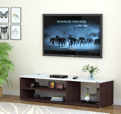 Picture of Timber Furniture Skyler TV Entertainment Unit | TV Cabinet | TV Entertainment Center Table | Display Storage Cabinet Rack 42X16X12