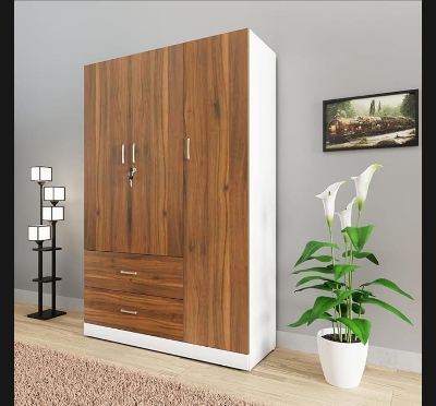Picture of Timber Furniture Timber Furniture 3 Door Almira with Locker Drawer and Cloth storage shelf  Almari/Wardrobe 72/48