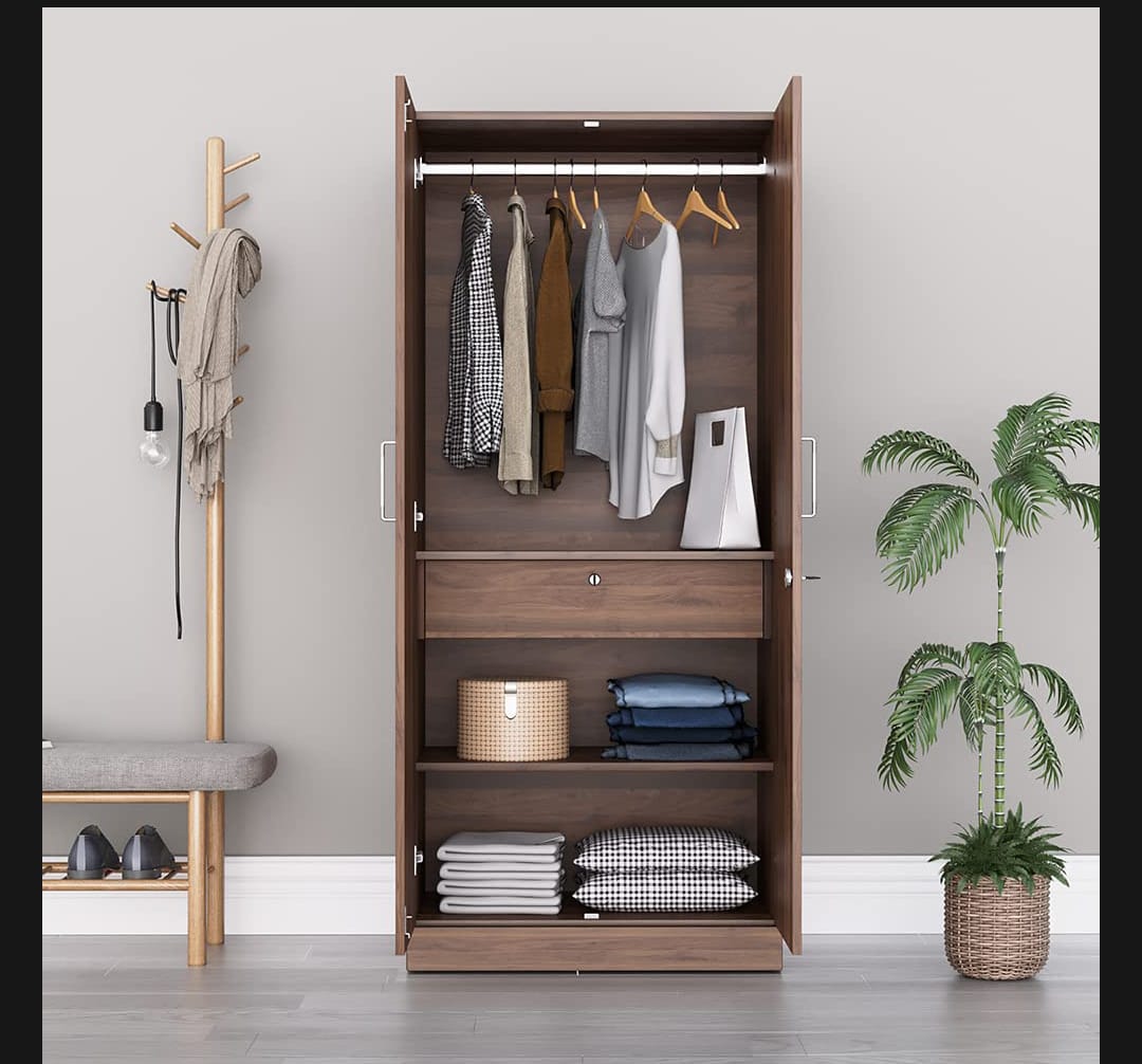 Picture of Timber Furniture Indispensable - 2 Door Almira with Inner Drawer and Cloth Storage Unit - Timber Furniture - Furniture & Decor - Modern and Trendy