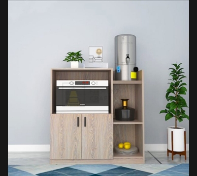 Picture of Timber Furniture Microwave Oven Rack | Multi-functional Crockery storage Cabinet | Wooden Shelf for Essential Storage Kitchen Organizer Rack by Timber Furniture