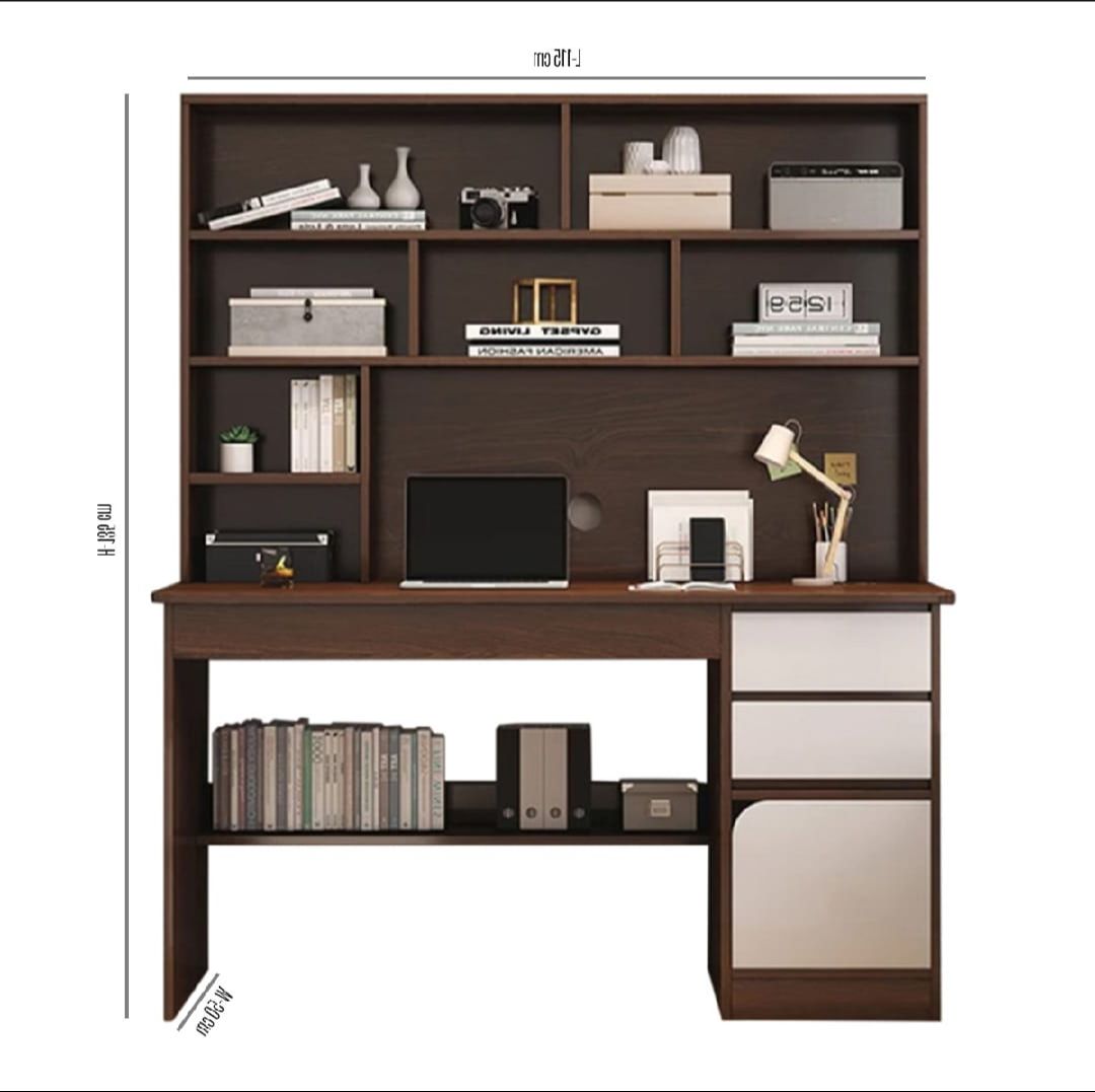 Picture of Timber Furniture Study Desk/Computer Table Study Office Laptop Desk Home Office/Study Table/Laptop Table With Drawer - Chocolate