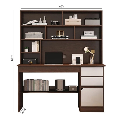 Picture of Timber Furniture Study Desk/Computer Table Study Office Laptop Desk Home Office/Study Table/Laptop Table With Drawer - Chocolate