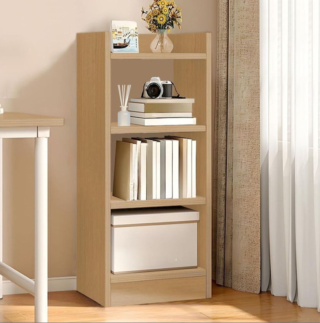 Picture of Timber Furniture  Timber Furniture 3 Layer Engineered Wood Multipurpose Rack Bookshelf Storage Organizer Stand - Beige
