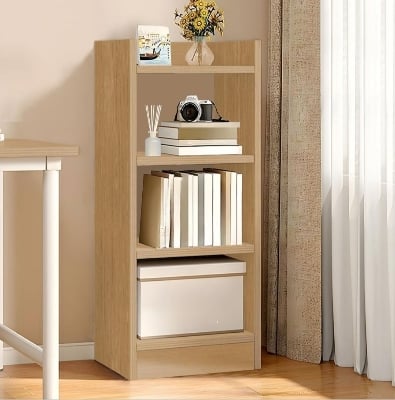 Picture of Timber Furniture  Timber Furniture 3 Layer Engineered Wood Multipurpose Rack Bookshelf Storage Organizer Stand - Beige