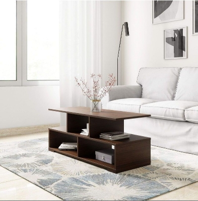 Picture of Timber Furniture Engineered Wood Contemporary Wenge Finish Coffee Table (Brown) - Brown