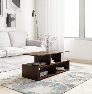 Picture of Timber Furniture Engineered Wood Contemporary Wenge Finish Coffee Table (Brown) - Brown