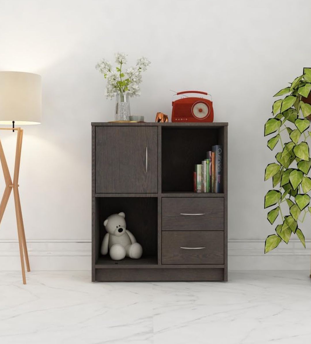 Picture of Timber Furniture Timber Furniture Majestic Multipurpose Storage Unit/Engineered Wood Free Standing Cabinet