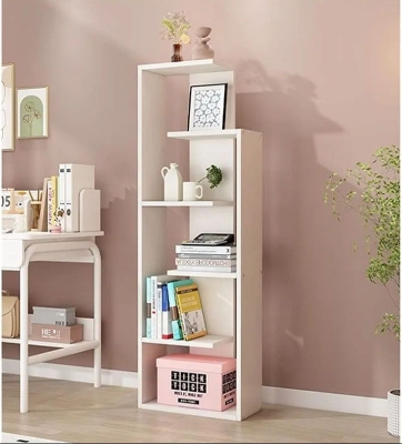Picture of Timber Furniture Tree-Shaped Bookcase with Storage Shelves, Bookshelf Ladder, Rounded Corners, Display Storage Shelves Rack for Living Room Bathroom, Classroom, Office