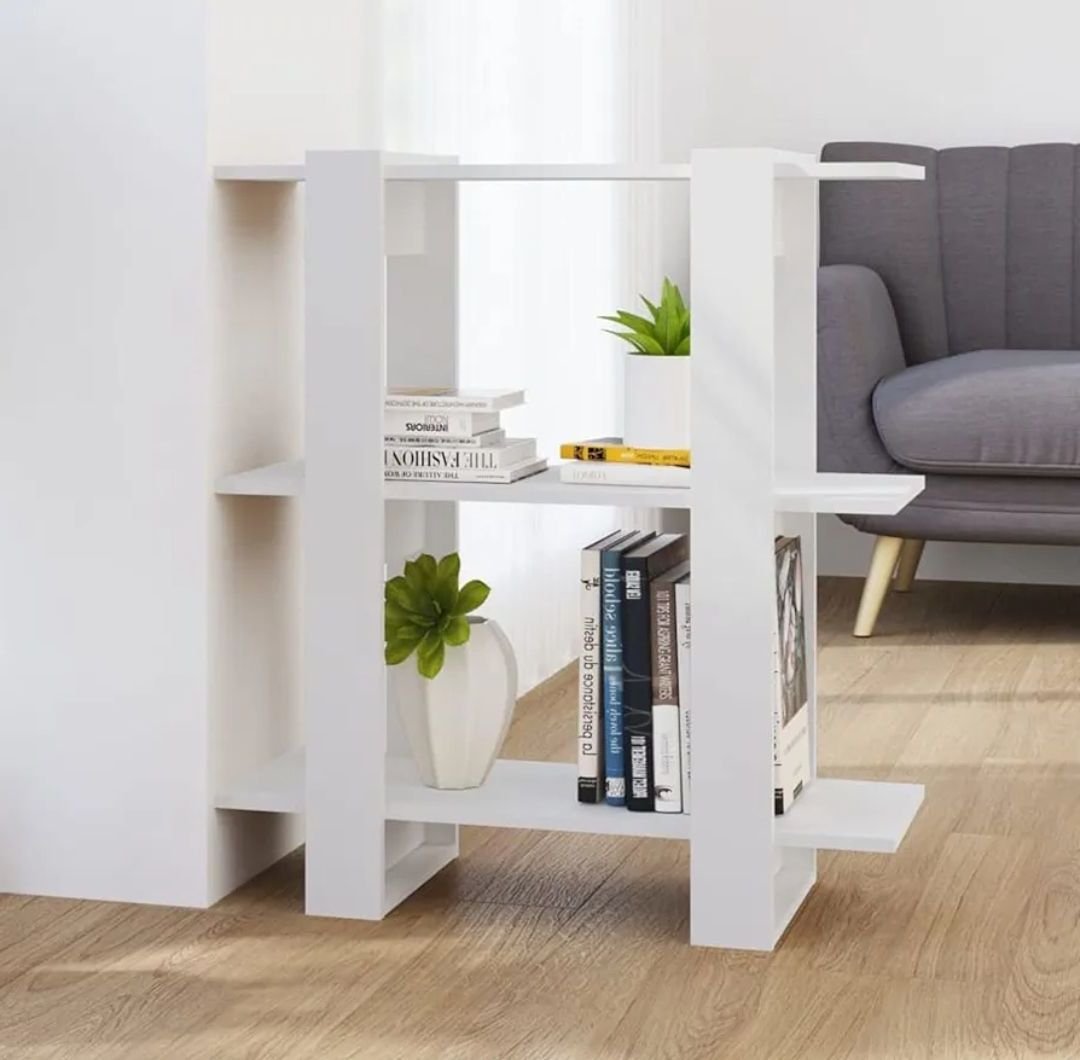 Picture of Timber Furniture JUNZAI bookcase / Room Divider Bookshelf - White