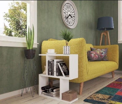 Picture of Timber Furniture Home decor। Furniture। wall mart। side table - White