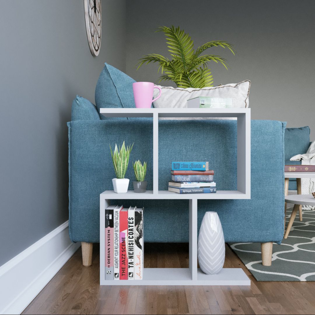 Picture of Timber Furniture Home decor। Furniture। wall mart। side table - White