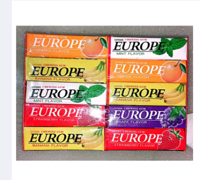 Picture of Europe chewing gum Mix Flavour 20 box(5sticks per box)