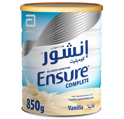 Picture of Ensure Powdered Milk Complete And Balanced Nutrition For Adults Vanilla 850g