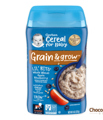 Picture of Gerber Baby Cereal Lil Bits Oatmeal Banana 227 gm UK