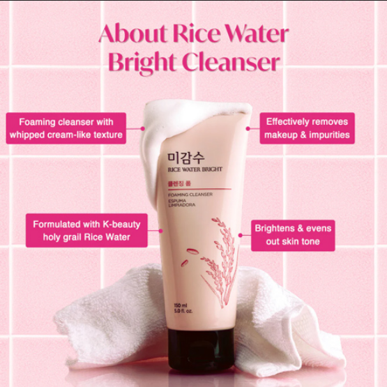 Picture of The face shop rice water bright cleansing foam - 150ml