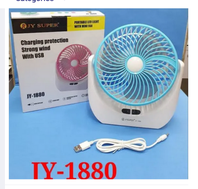 Picture of JY Super JY-1880 Portable LED Light with Mini Fan