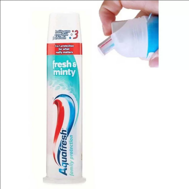 Picture of Aquafresh 3 in 1 Fresh & Minty Toothpaste Pump 100ml-UK