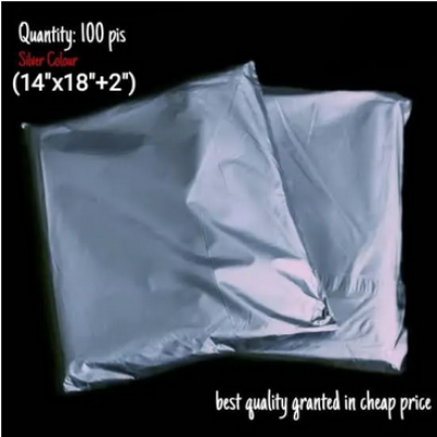 Picture of 50 pcs Courier / Shipping / Bag / poly Bag / Parcel poly Bag/ (Silver)-(14*18+2)