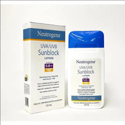 Picture of Neutrogena UVA/UVB Sunblock Lotion, SPF, FPS 45, 4 Fluid Ounce (125 ml)