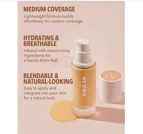 Picture of SHEGLAM Skinfinite Hydrating Foundation - Almond-30ml