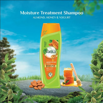 Picture of Vatika Naturals Almond & Honey Moisture Treatment Shampoo with Nourishing Vatika Oils-400ml