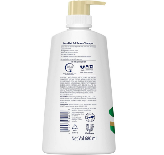 Picture of Dove Nutritive Solutions Hair Therapy Hair fall Rescue Shampoo 680ml