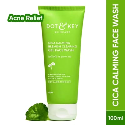 Picture of Dot and Key Cica Calming Blemish Clearing Face Wash with Salicylic Acid & Green Tea-100ml