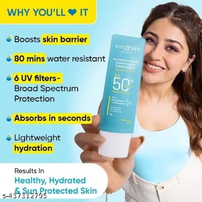 Picture of Dot & Key Blueberry Hydrate Barrier Repair Sunscreen SPF 50+ PA++++ 80gm