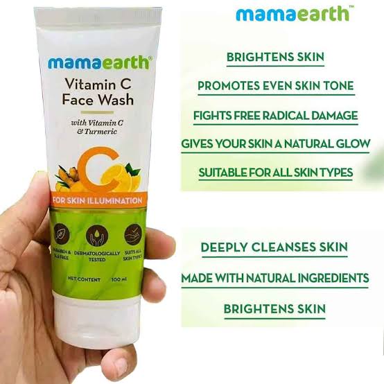 Picture of Mamaearth Vitamin C Face Wash for Women 100 Ml Natural Skin Brightening Cleanser