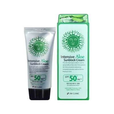 Picture of 3W Clinic Intensive Aloe Sunblock Cream SPF 50+ PA+++ 70ml