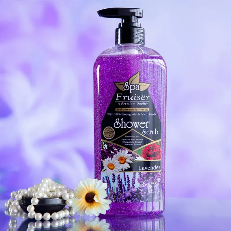 Picture of International Malaysian product Body wash Shower scrub SPA Lavender used for male / female- 730 ml