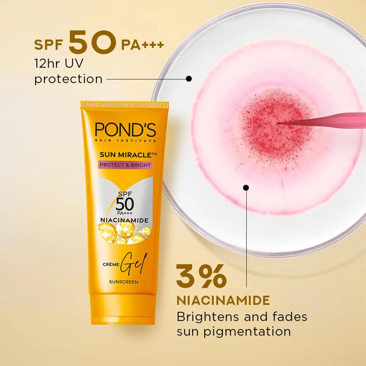Picture of Pond's Sun Miracle Cream Gel Sunscreen-Protect & Bright 100g
