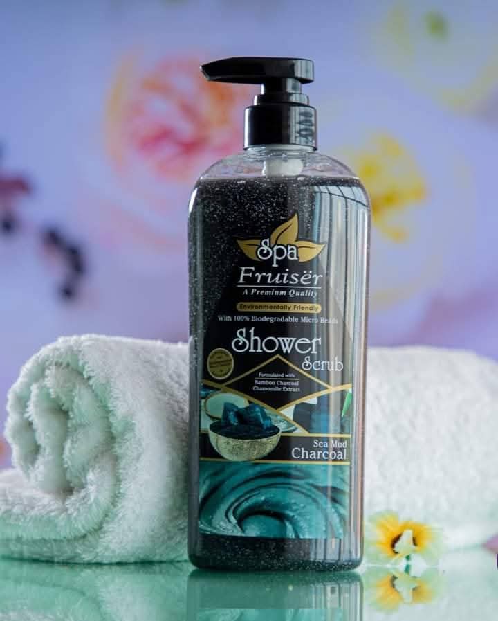 Picture of International Malaysian product Body wash Shower scrub SPA Charcoal used for male / female- 730 ml