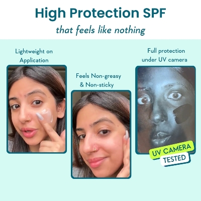 Picture of WishCare 5% Niacinamide Oil Balance Fluid Sunscreen SPF 50 PA++++ - Light & Matte Sunscreen for Oily Skin with Broad Spectrum Protection & No White Cast - 50g