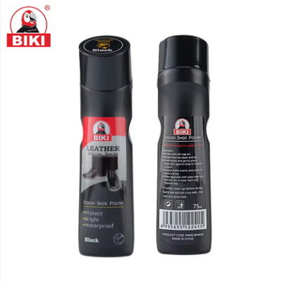 Picture of BIKI 75ml Neutral Black Leather Quick Shine Liquid Shoe Polish with Sponge