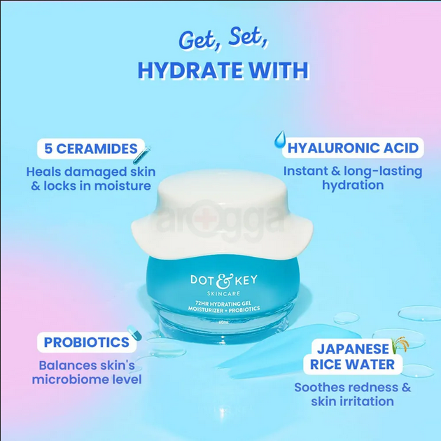 Picture of Dot and Key 72hr Hydrating Gel Moisturizer with Probiotics-60ml