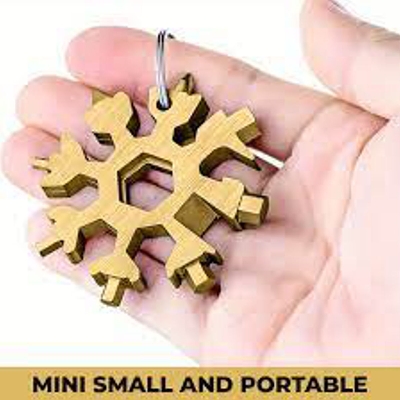 Picture of Amenitee 18-in-1 Snowflake Multi-Tool - Easy N Genius - Saker 18-in-1 Stainless Steel Snowflakes Multi-Tool (Standard, Stainless Steel)
