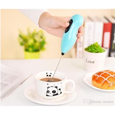 Picture of Electric Hand Mixer Espresso Cappuccino Coffee Maker - Blue