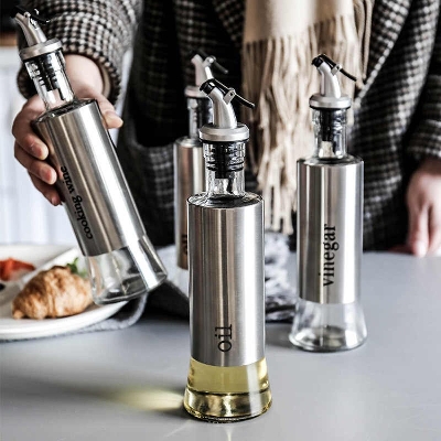 Picture of 500ml Oil and Vinegar Dispenser Bottle Oil Bottle Household Soy Sauce Bottle Seasoning Bottle Oil Vinegar Pot