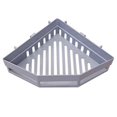 Picture of Suction Wall Triangular Shower Caddy Shelf Bathroom Corner Bath Rack Storage Holder Organizer Shelves
