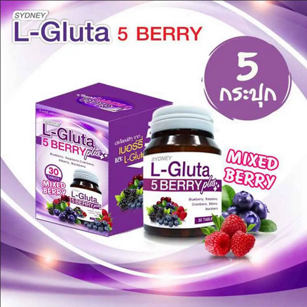 Picture of Sydney L-Gluta 5 Berry Plus Whitening Vitamins – 30 Tablets