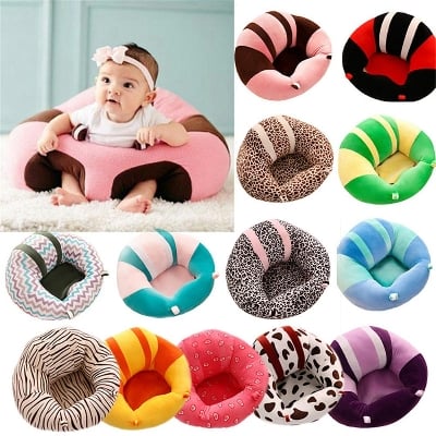 Picture of Baby Support Seat Cute Baby Sofa Chair for Sitting Up, Comfy Plush Infant Seats with Stuffing Inside for 4-11 Months Baby