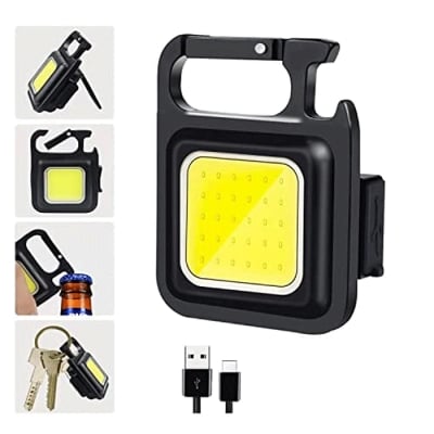 Picture of Rechargeable LED Flashlight Mini Light Portable Pocket Flashlight USB Rechargeable Key Light Outdoor Camping Small Lig