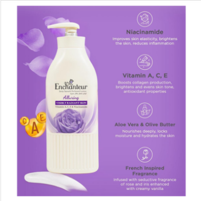Picture of Enchanteur Perfumed Alluring Satin Smooth Body With Aloe Vera and Olive Butter Body Lotion 500 ml