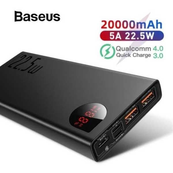 Picture of Baseus Adaman 22.5w 20000mAh Quick Charge Power Bank - Black