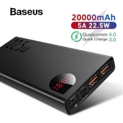 Picture of Baseus Adaman 22.5w 20000mAh Quick Charge Power Bank - Black