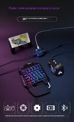 Picture of K-Snake Mobile Gaming RGB Keyboard & Mouse Combo - Black