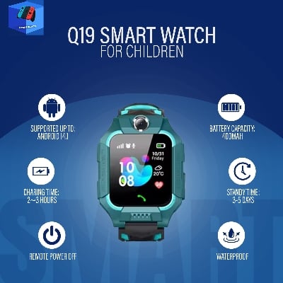 Picture of Q19 Children Smartwatch SIM and CAMERA (Blue Color)
