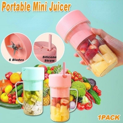 Picture of 500ML Wireless Juicer Cup Portable Juice Blender Mini Ice Crusher Home Outdoor Office Fruit Milkshake Vegetable Juice Maker